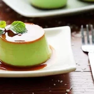Flan matcha
